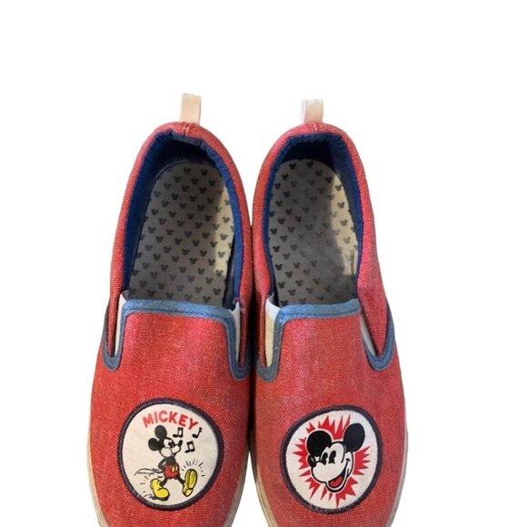 👗 2/$30 👗 Vintage Red Canvas Mickey Mouse Shoes sz 3 - Picture 3 of 7